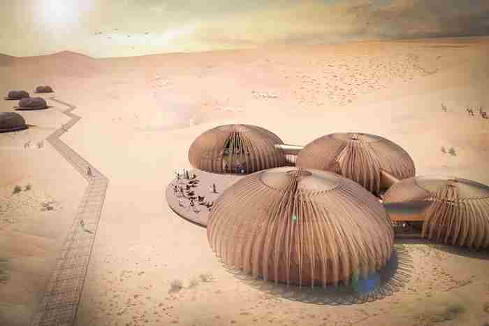 پروژه خیره کننده هتل صحرایی در ابوظبی